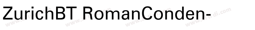 ZurichBT RomanConden字体转换